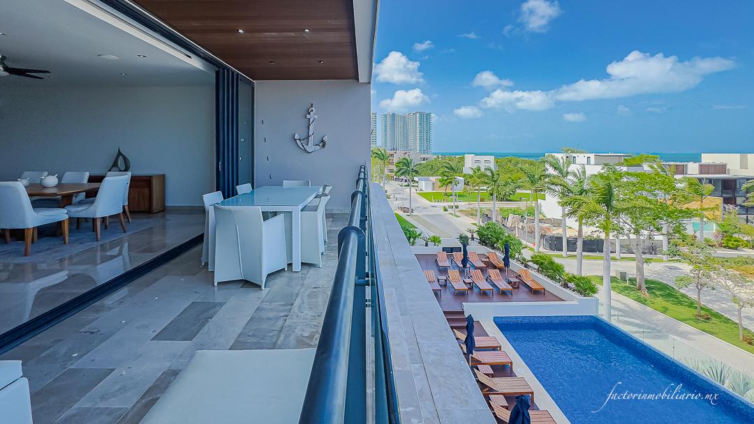 Allure Puerto Cancún 3 Recámaras Amueblado | Departamento Renta