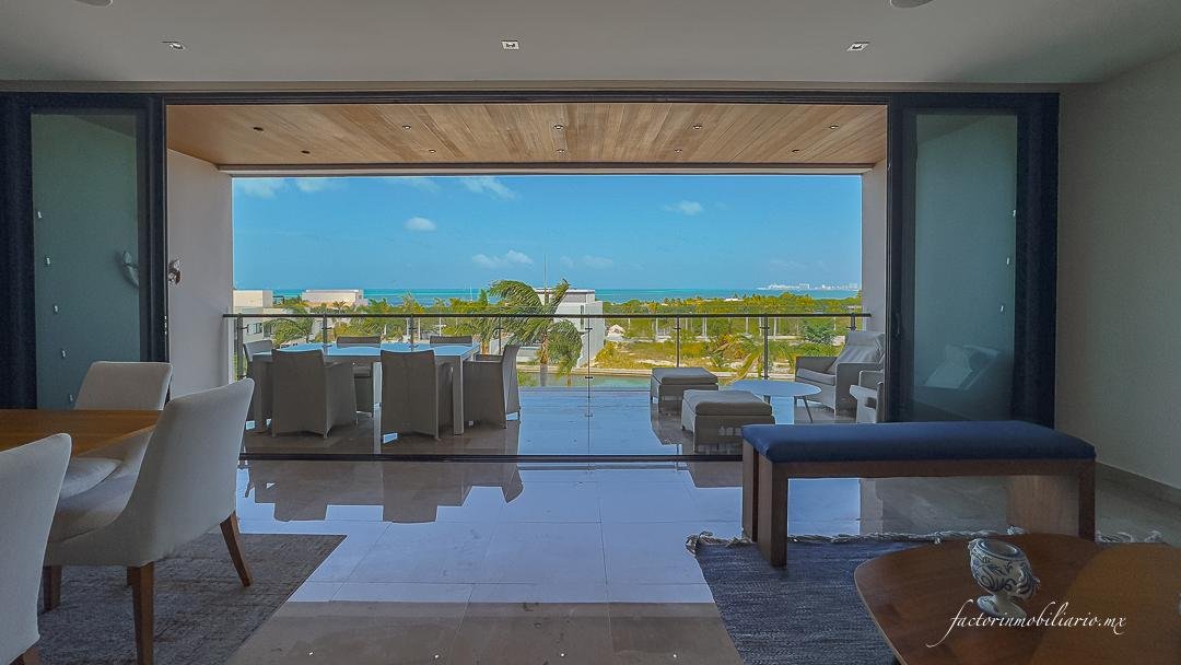 Departamento Allure Puerto Cancún de 3 Recámaras en Venta Amueblado