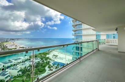 Departamento Novo Cancún 3 recámaras en renta sin muebles en Puerto Cancún