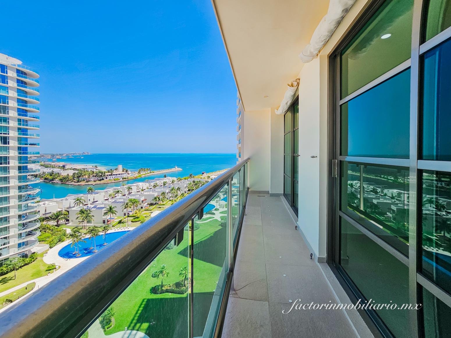 Departamento Novo Cancún de 3 recámaras de 263 m2 en Renta Amueblado o Sin Muebles