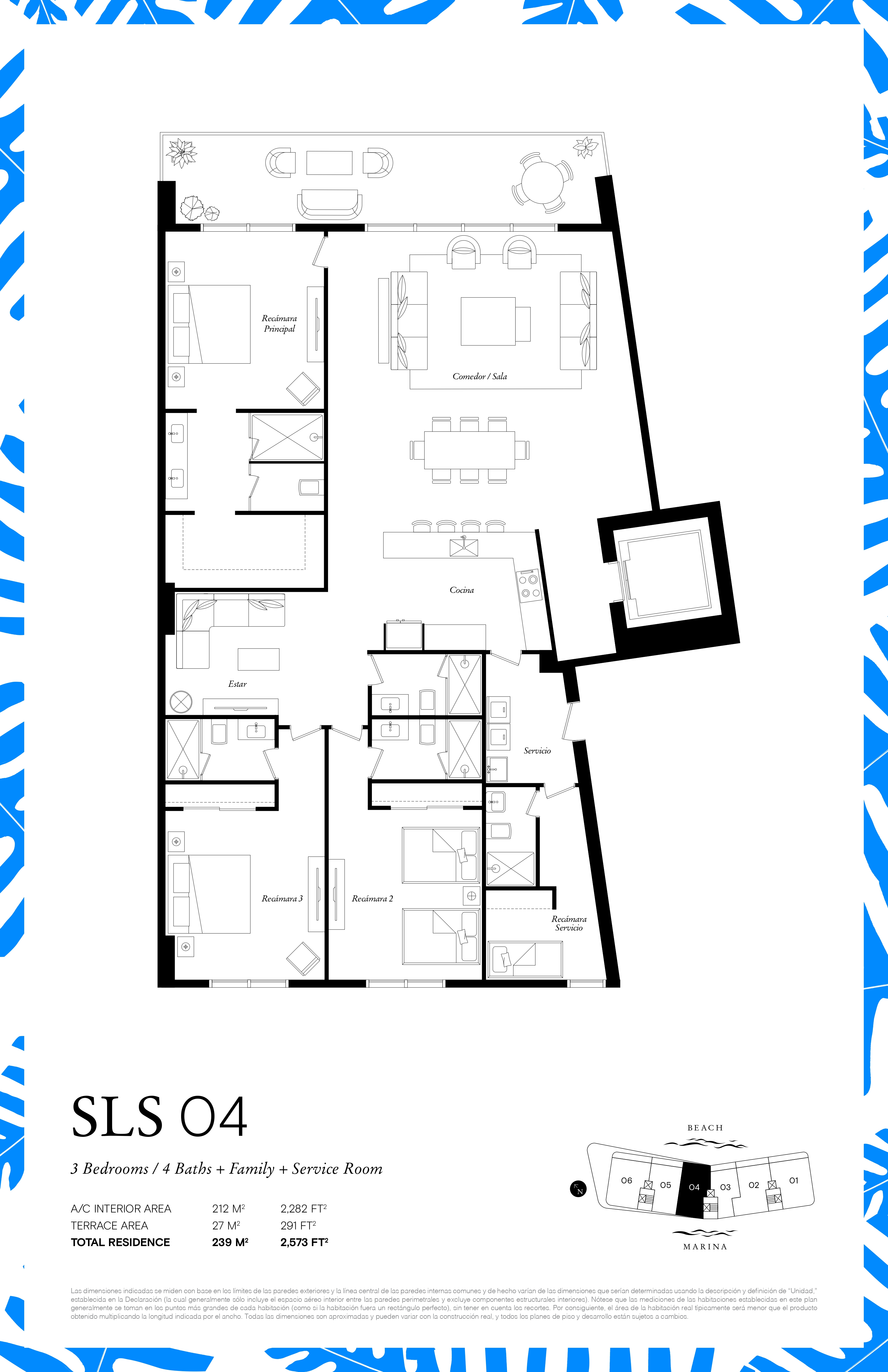 SLS Bahía Beach Puerto Cancún 239m2 | Departamento Preventa