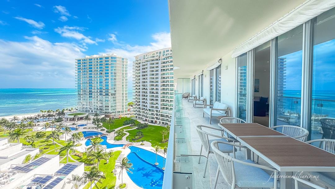Departamento SLS Harbour Beach Puerto Cancún de 4 Recámaras Amueblado en Renta