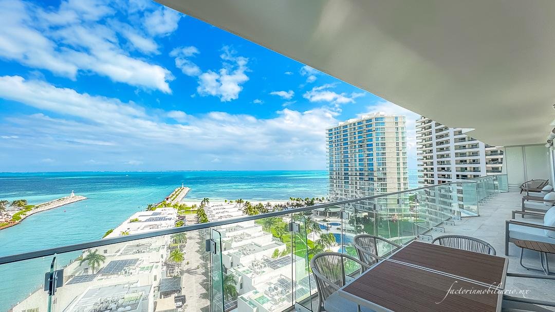 Departamento SLS Harbour Beach Puerto Cancún de 4 Recámaras Amueblado en Renta