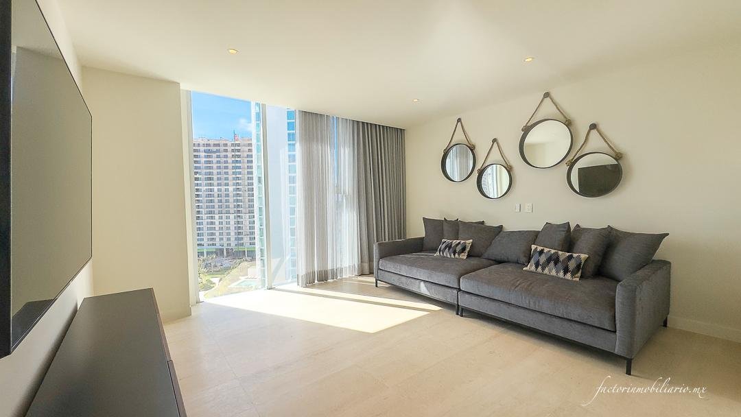 Departamento SLS Harbour Beach Puerto Cancún de 4 Recámaras Amueblado en Renta