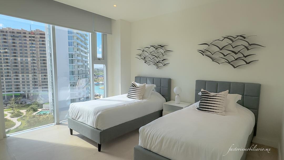 Departamento SLS Harbour Beach Puerto Cancún de 4 Recámaras Amueblado en Renta