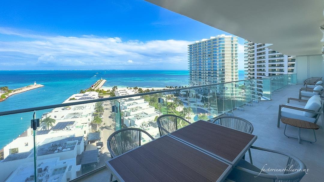 Departamento SLS Harbour Beach Puerto Cancún de 4 Recámaras Amueblado en Renta