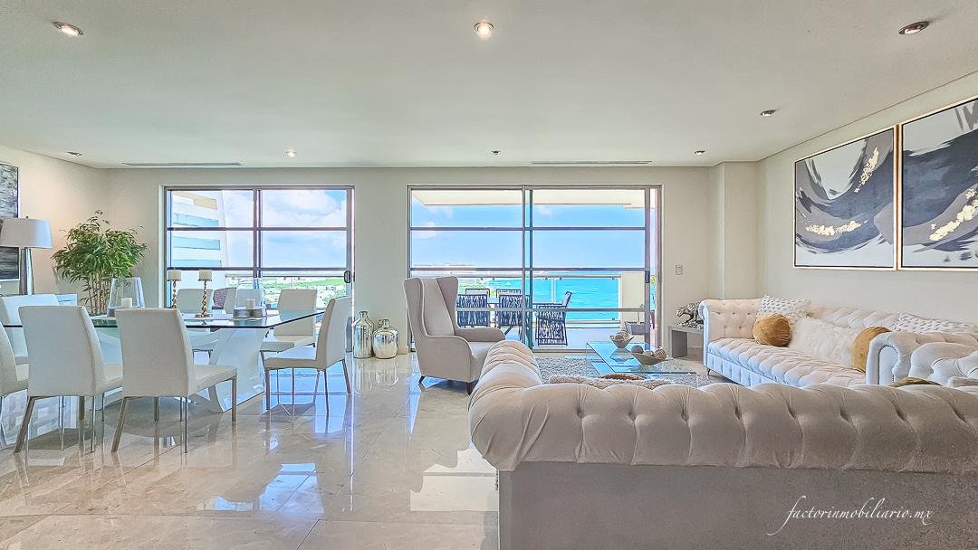 Departamento Novo Cancún en Puerto Cancún de 2 Recámaras Amueblado en Renta