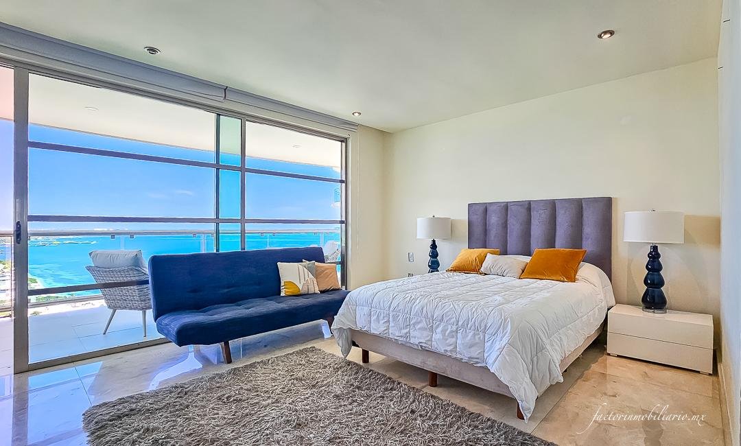 Departamento Novo Cancún en Puerto Cancún de 2 Recámaras Amueblado en Renta